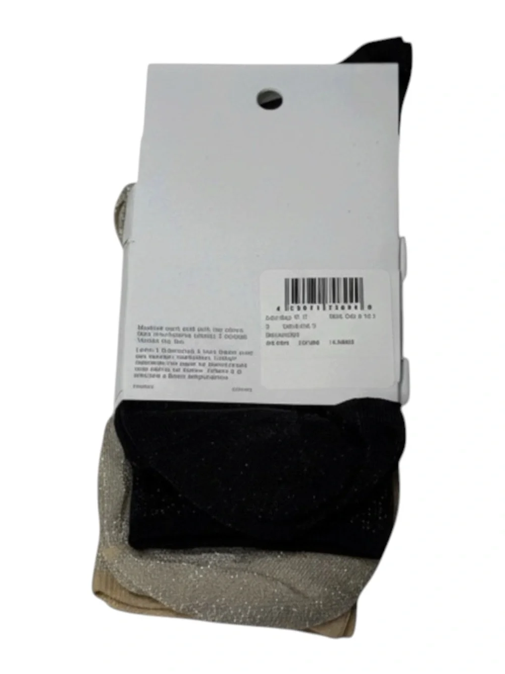 new Nordstrom ☀︎︎ 2 Pack Deluxe Lurex Crew Socks ☀︎︎ Black Gold ☀︎︎ 6 - 10.5